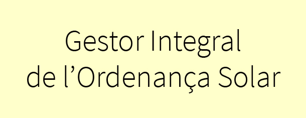 Gestor Integral de l'Ordenança Solar